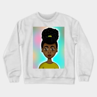 Cute girl illustration drawing Crewneck Sweatshirt